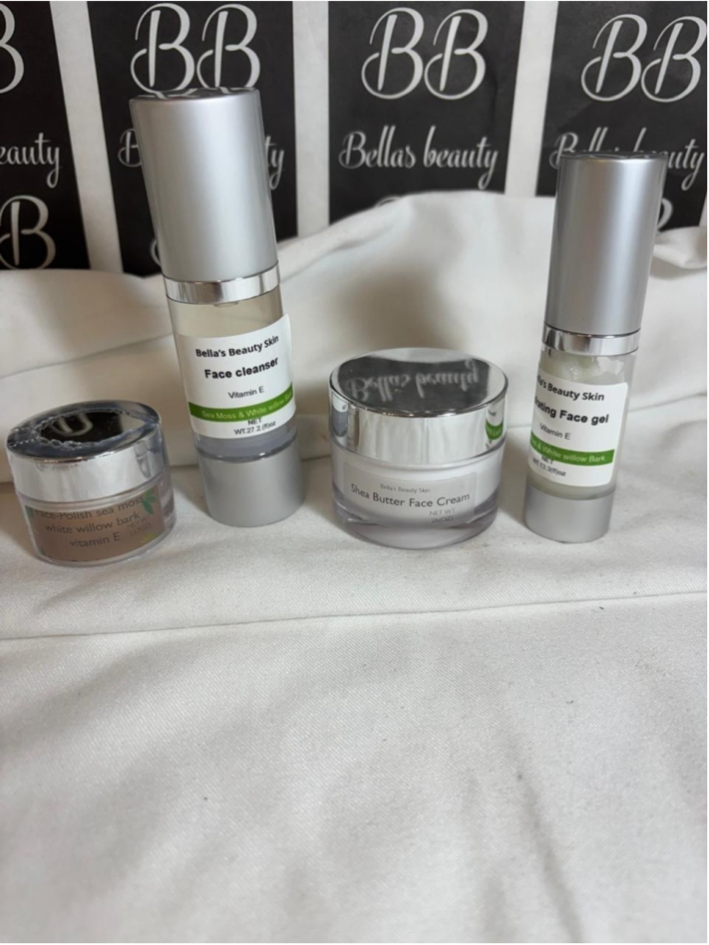 4pc Facial Skincare Set Cleanser Face Gel Cream Polish #V64P x100